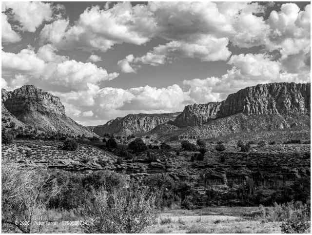 Dramatic black and white landscape demonstrating Zone System principles