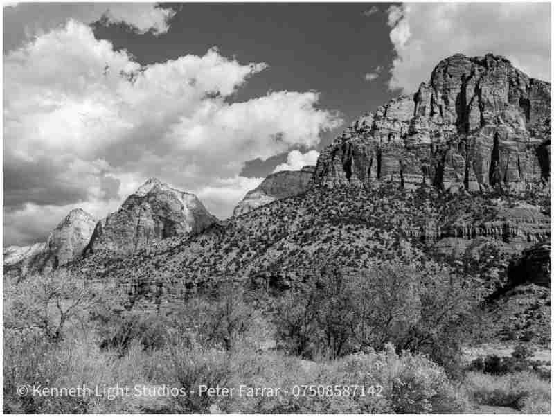 Zion National Park photography illustrating digital zone system application